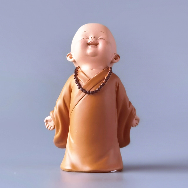 Buddhist zen little monk ornaments mini Huineng antique coffee table desk decorations a Zen interesting Japanese novice monk
