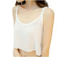 White short anti-static chiffon sling large size loose anti-exposure inner thin transparent half vest for women