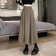 
On-white suit fabric skirt for women in spring and summer versatile drooping casual A-line skirt high-waisted slim mid-length skirt