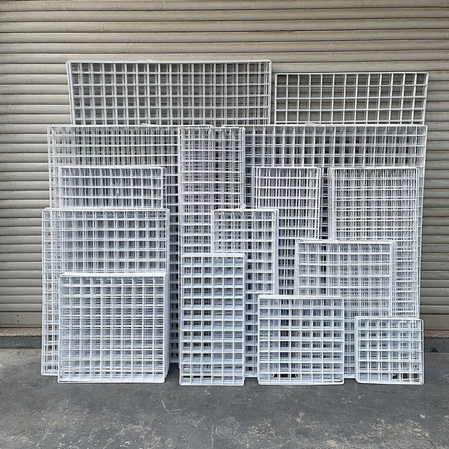 Mesh grid iron mesh goods white supermarket photo wall grid wire grid hanging wall storage rack kindergarten wall