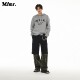 Mlmr autumn loose comfortable chest retro library pattern drawing hooded design knitwear sweater men's same paragraph
