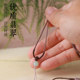 Peaceful buckle pendant lanyard jade pendant rope hand-woven Hetian jade pendant rope men and women thin necklace rope