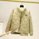 Diamond Cotton Clothing Women's Jacket Korean Style Slim Autumn and Winter New Small Stand Collar Cotton Short Baseball Clothing Cotton Jacket Women