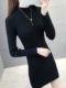 Half turtleneck mid-length sweater base shirt skirt for women in autumn and winter new slim fit and slim temperament inner and age-reducing sweater
