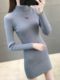 Half turtleneck mid-length sweater base shirt skirt for women in autumn and winter new slim fit and slim temperament inner and age-reducing sweater