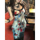 Nanlixiang oil painting art % suspender vest for women in summer sleeveless slim design irregular lace top