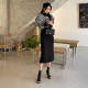 Summer new versatile skirt yellow bag hip high waist medium long skirt slim skirt solid color work in solid color skirt

