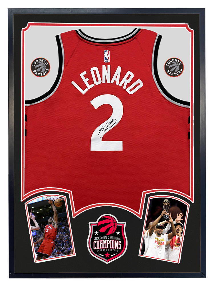 伦纳德亲笔签名球衣 总冠军猛龙队2号篮球服 装裱 带证书 珍藏