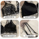 French lace breathable front buckle beautiful back large breasts show small sexy pure black small breasts gathering bra set adjustment
