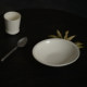 Chinese -style ceramic pure white folded edge plate disk dinner plate pure color dish daily practical deep plate dish