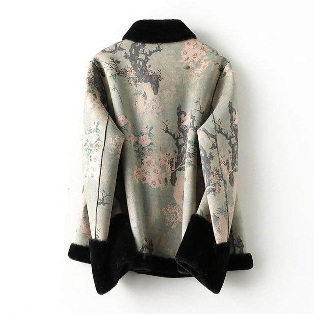 New Chinese style mom winter fur coat for women Chinese style tassel double-sided mink fur one-piece coat for middle-aged and elderly people