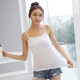 Modal camisole women's short black and white slim bottoming shirt with sexy fashionable slimming top