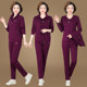 Middle-aged and elderly women's sportswear suits for women Spring and Autumn 2025 new mother jacket 40 years old 50 casual three-piece set
