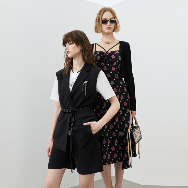 Black casual pants for women high waist wide-leg pants kbne2025 summer clothing hot straight five-point pants
