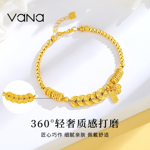 Vana entangled five emperors money bracelet women's S925 sterling silver 2025 new niche exquisite birthday gift for girlfriend