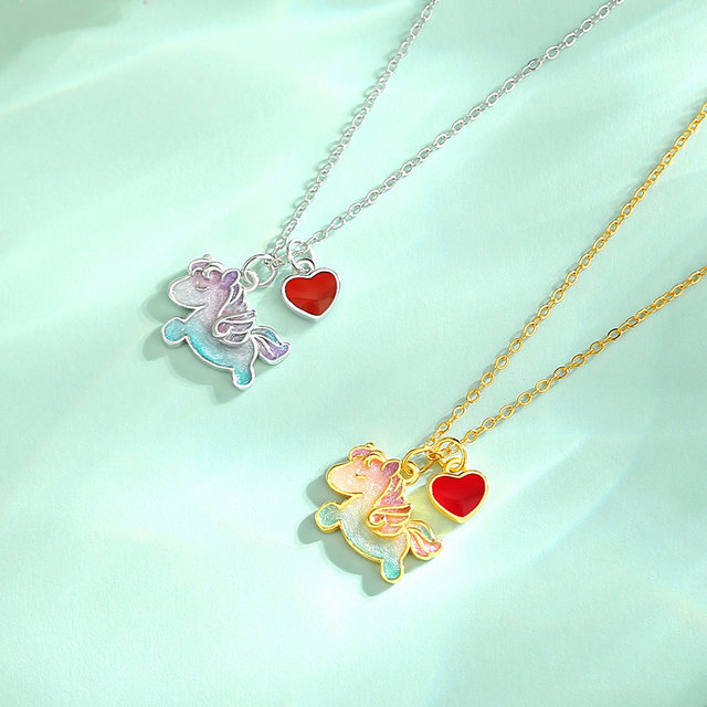 Vana Love Pony Necklace Sterling Silver Women's Model Make Money Immediately Zodiac Horse Zodiac Year Birthday Gift for Girlfriend