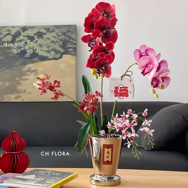 
Modern ins simple style creative ceramic vase home countertop potted container phalaenopsis anthurium flower pot