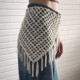 High-end ins lace-up triangle strap hot girl autumn and winter fashion trip with waist towel butt curtain knitted headscarf handmade