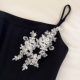 French 2025 summer light luxury diamond jewelry strapless black skirt small dress suspender long slim hip-covered slim dress
