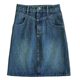 Large size retro high waist A-line denim skirt for women in summer new style fat girl high waist belly-covering and slimming midi skirt