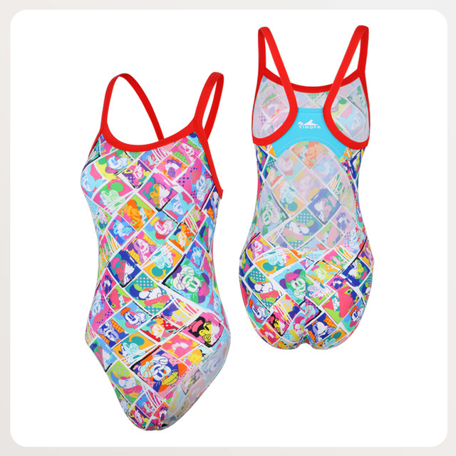Yingfa Children's Swimsuit Girls Xiaozhong Big Body Triangle Race Professional Training Swimsuit