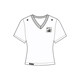 Wenwen is not good for summer new American bead embroidered versatile V-neck slim short T-shirt female hot girl simple top
