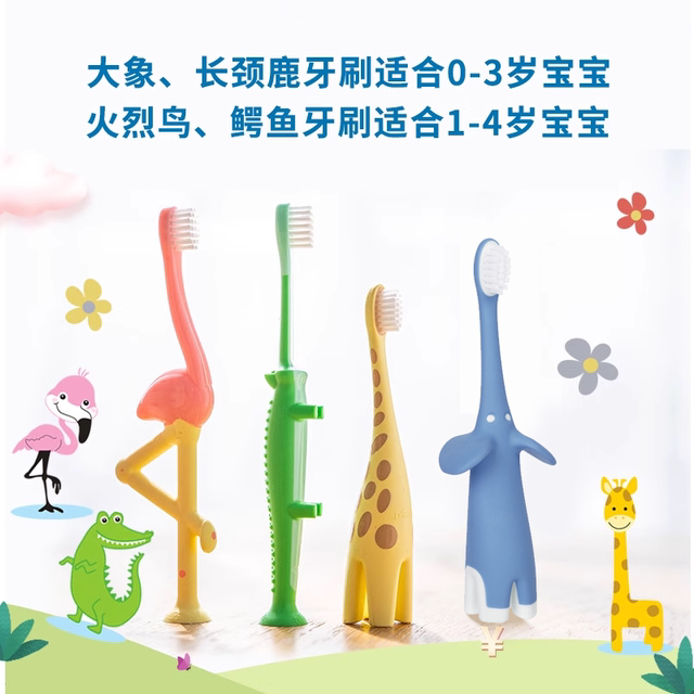 Dr. Brown children's toothbrush oral cleaning soft bristles anti-slip ...