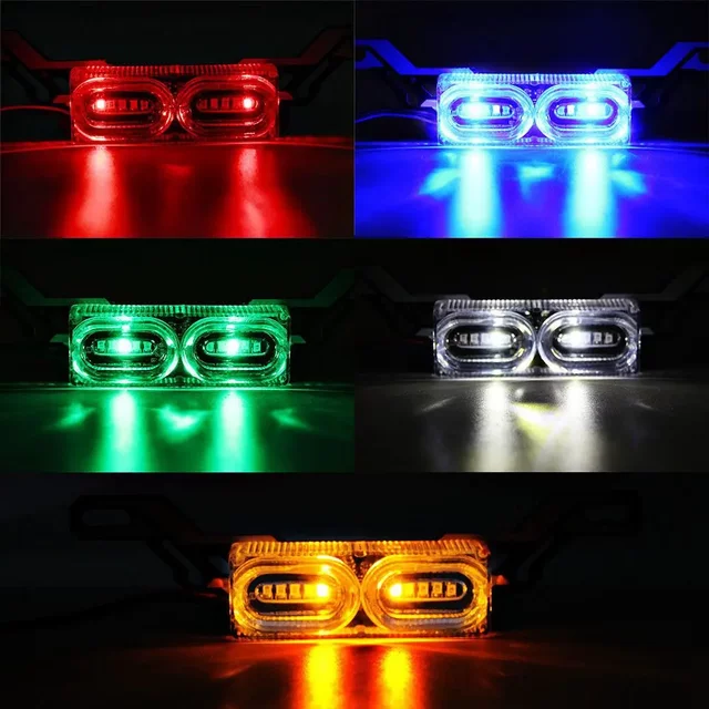 Motorcycle taillight flashing LED colorful modified electric brake light ghost fire pedal universal Yamaha warning light