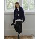CIRCLOFY design-sensory cable v-neck wool sweater for women in spring and autumn loose sweater jacket

