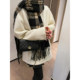 Love Devil Fish Gray V-neck Long Sleeve Lazy Style Sweater Women's 2024 Winter New Loose Casual Top