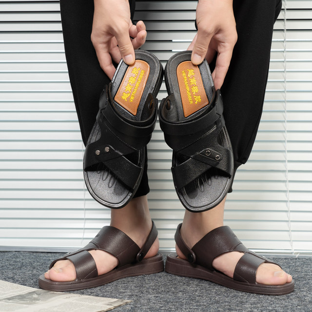 Men's Summer Army Green Anti slip Outdoor Beach Sandals JJ027