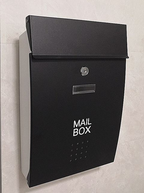 High-end iron European-style mail box, mailbox and suggestion box, outdoor wall-mounted, rain-proof and waterproof
