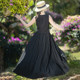 Spot new Chinese style lace-up printed cardigan black waist vest skirt for women two pieces