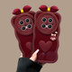 Suitable for Huawei Mate70pro mobile phone case new female model mate60pro+ bow love girl 50/40e burgundy New Year 30 invisible double bracket silicone wavy edge soft silicone case