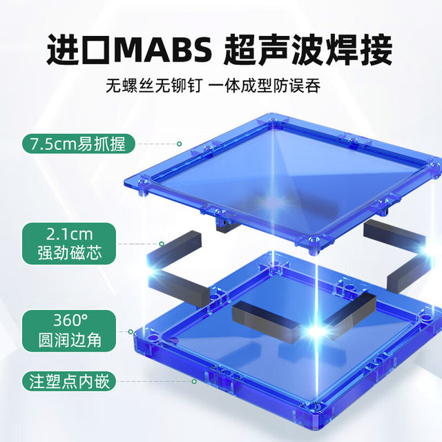 Magic magnetic player diamond face large color window math magnetic sheet elementary school geometry expansion diagram cube cuboid teaching aids