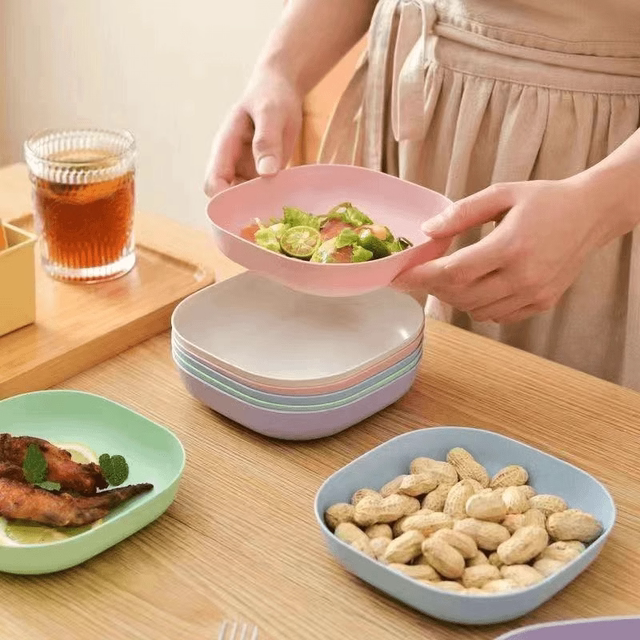 Thickened dining table garbage plate spit bone plate household bone plate bone plate creative plastic dish small plate with base