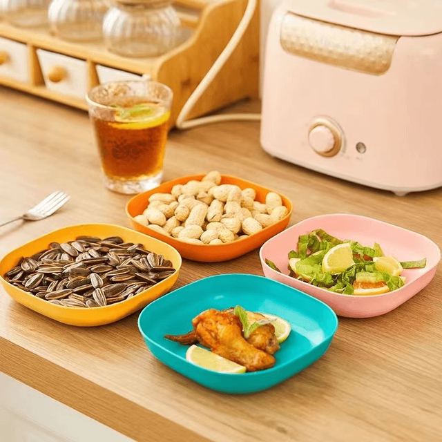 Thickened dining table garbage plate spit bone plate household bone plate bone plate creative plastic dish small plate with base