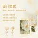 China Gold Central Camellia Pearl Earrings Sterling Silver Earrings Female Earrings Birthday Gift for Girlfriend S925