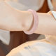 China Gold Central Pink Crystal Bracelet Girls Style Natural Rose Quartz Jade Bracelet Birthday Gift for Girlfriend and Best Friend