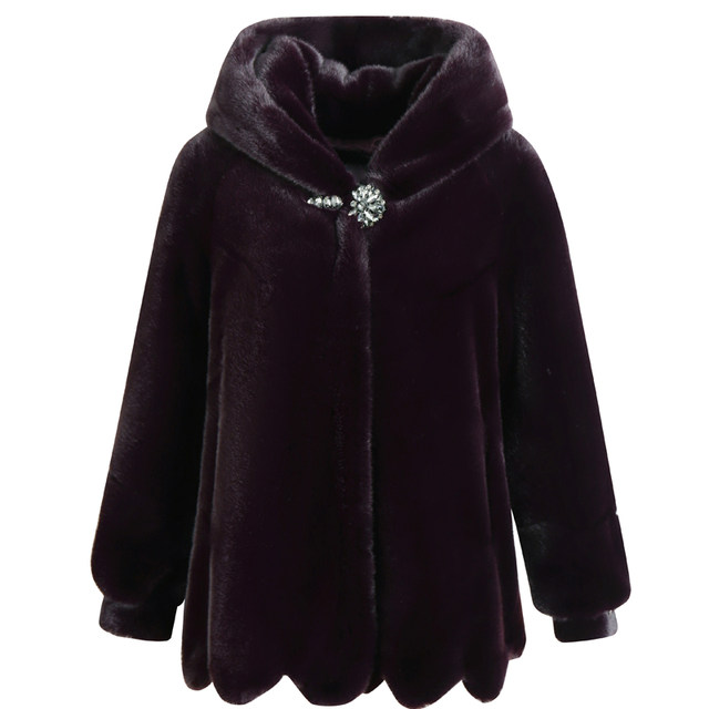 Mom's winter high-end fur coat 2025 new style expensive lady middle-aged and elderly women thickened mink fur grandma coat