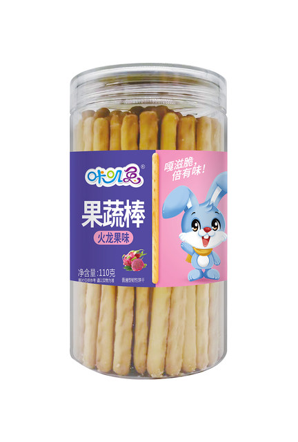 Khaki Rabbit children's snack biscuits, teething yam, fruit and vegetable sticks, crunchy digital baby airplane biscuits