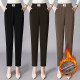 Add velvet thickened Harun pants children in autumn and winter large size warm wild feet loose, thin waist casual trousers
