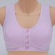 Mom underwear middle-aged and elderly buckle sports bra for women without steel ring pure cotton large size wide shoulder strap vest gathering bra