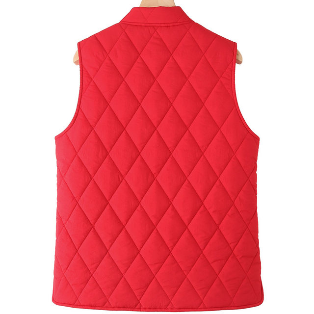 Fat mother's new Chinese retro buckle down cotton vest large size plus fat Chinese style embroidered cotton vest vest vest jacket