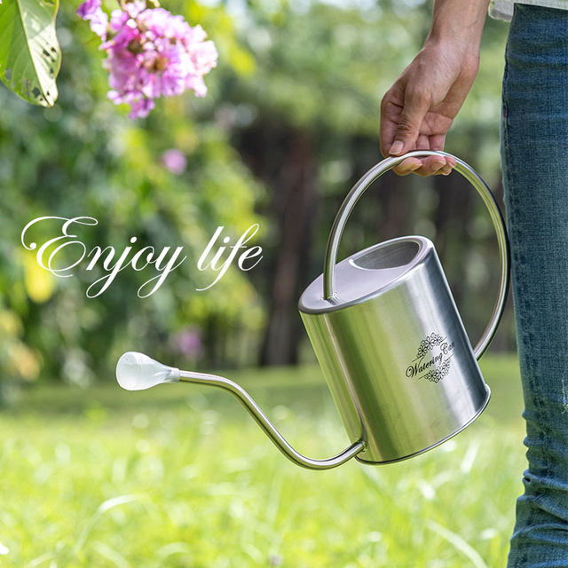 Home Succulent Pot Watering Kettle Creative Long Mouth Drying Bottle Gardening European Sprinkler Bottle Retro Stainless Steel

