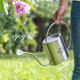 Home Succulent Pot Watering Kettle Creative Long Mouth Drying Bottle Gardening European Sprinkler Bottle Retro Stainless Steel
