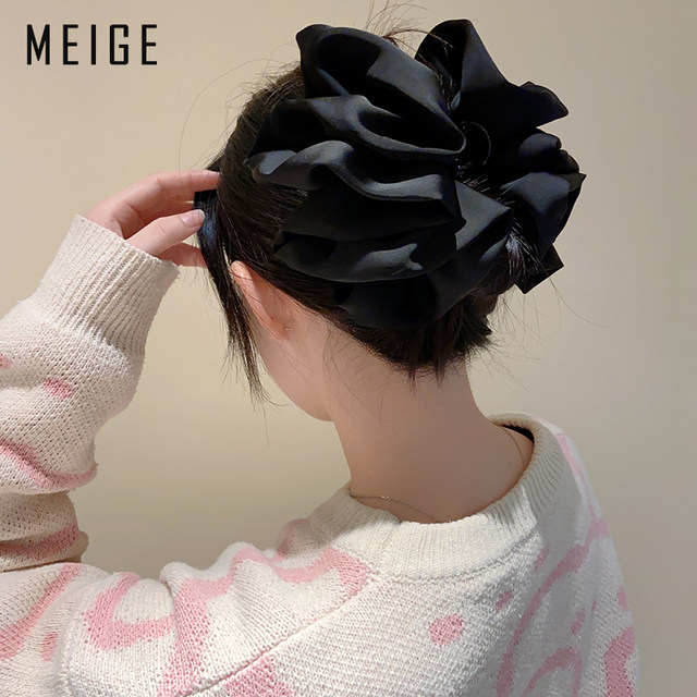 2024 new bubble grabbing high -level sense bows hair clip behind the head plate hair clip card shark clip jewelery
