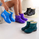 Korean style water boots, rain boots, rubber shoes, overshoes, short-tube work padded thick-soled casual lightweight waterproof shoes for women to wear outside