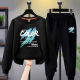 Boys autumn suit 2025 new children's clothing Korean version of spring and autumn sweater tide fat children sports set sweater cotton