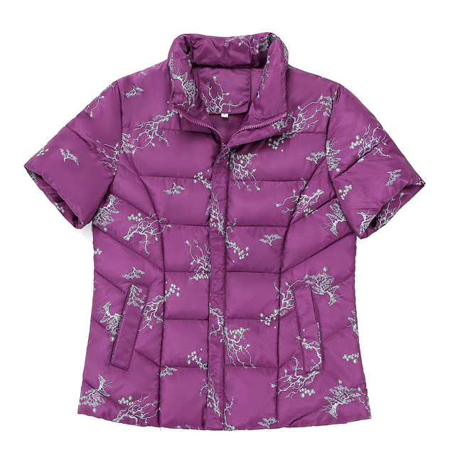 Hengyuanxiang Group Colorful Sheep Mother's Wear Down Cotton Vest Women's Middle-aged and Elderly Plus Size Half-Sleeve Cotton Waistcoat Grandma